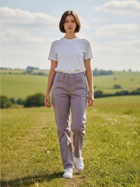 Democracy Straight Leg Jeans in Light Lavender